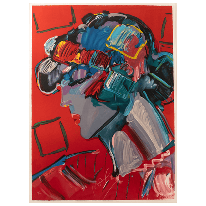 Peter Max: Crimson Lady, 1987 Art G S Pawn