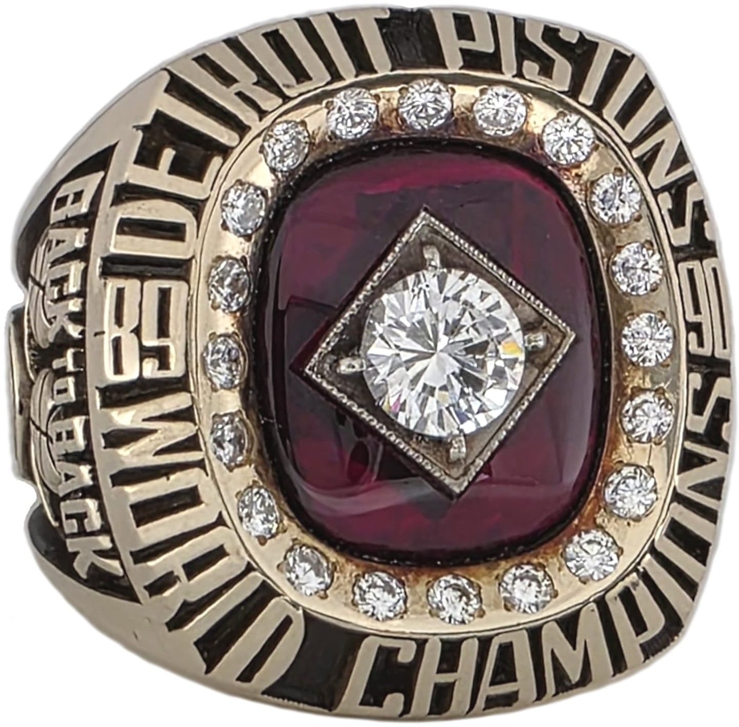 1990 Detroit Pistons NBA Championship Ring Gold & Silver Pawn Shop