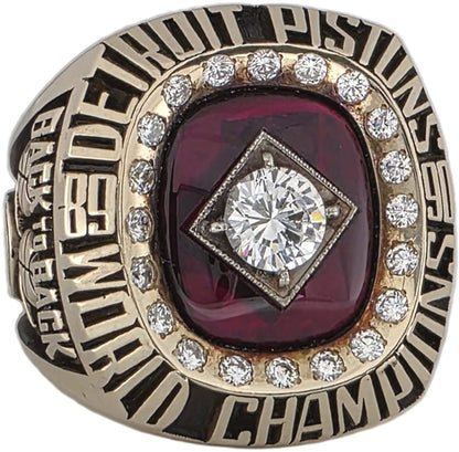 1990 Detroit Pistons NBA Championship Ring Gold & Silver Pawn Shop
