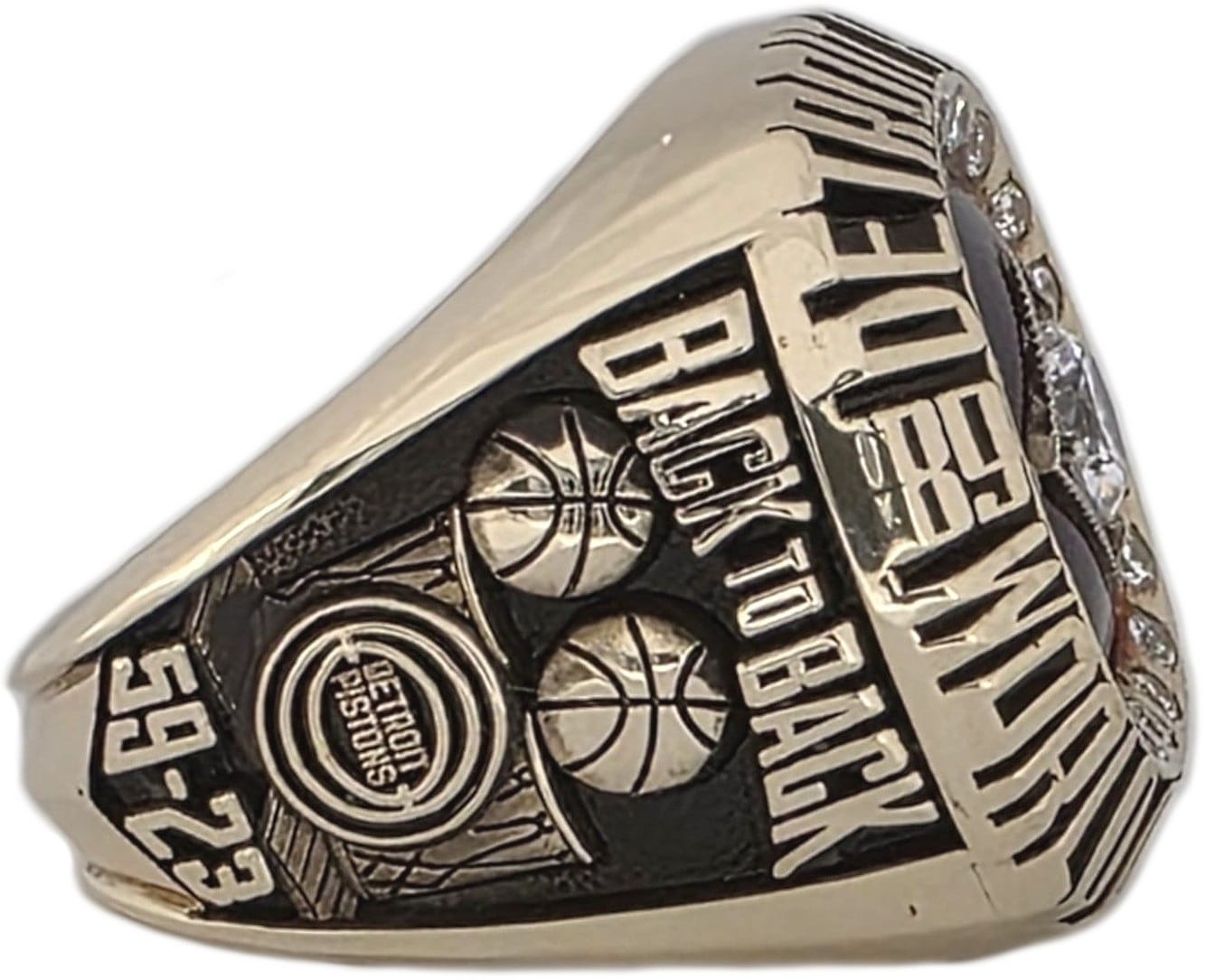 1990 Detroit Pistons NBA Championship Ring Gold & Silver Pawn Shop