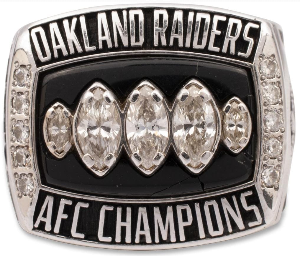 2002 Oakland Raiders AFC Championship Ring Gold & Silver Pawn Shop