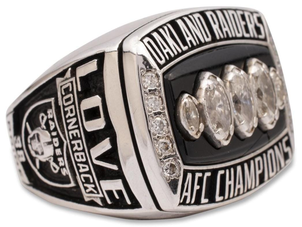 2002 Oakland Raiders AFC Championship Ring – Gold & Silver Pawn Shop