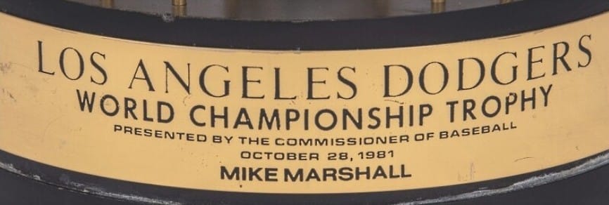 1981 Los Angeles Dodgers World Series Trophy Gold & Silver Pawn Shop