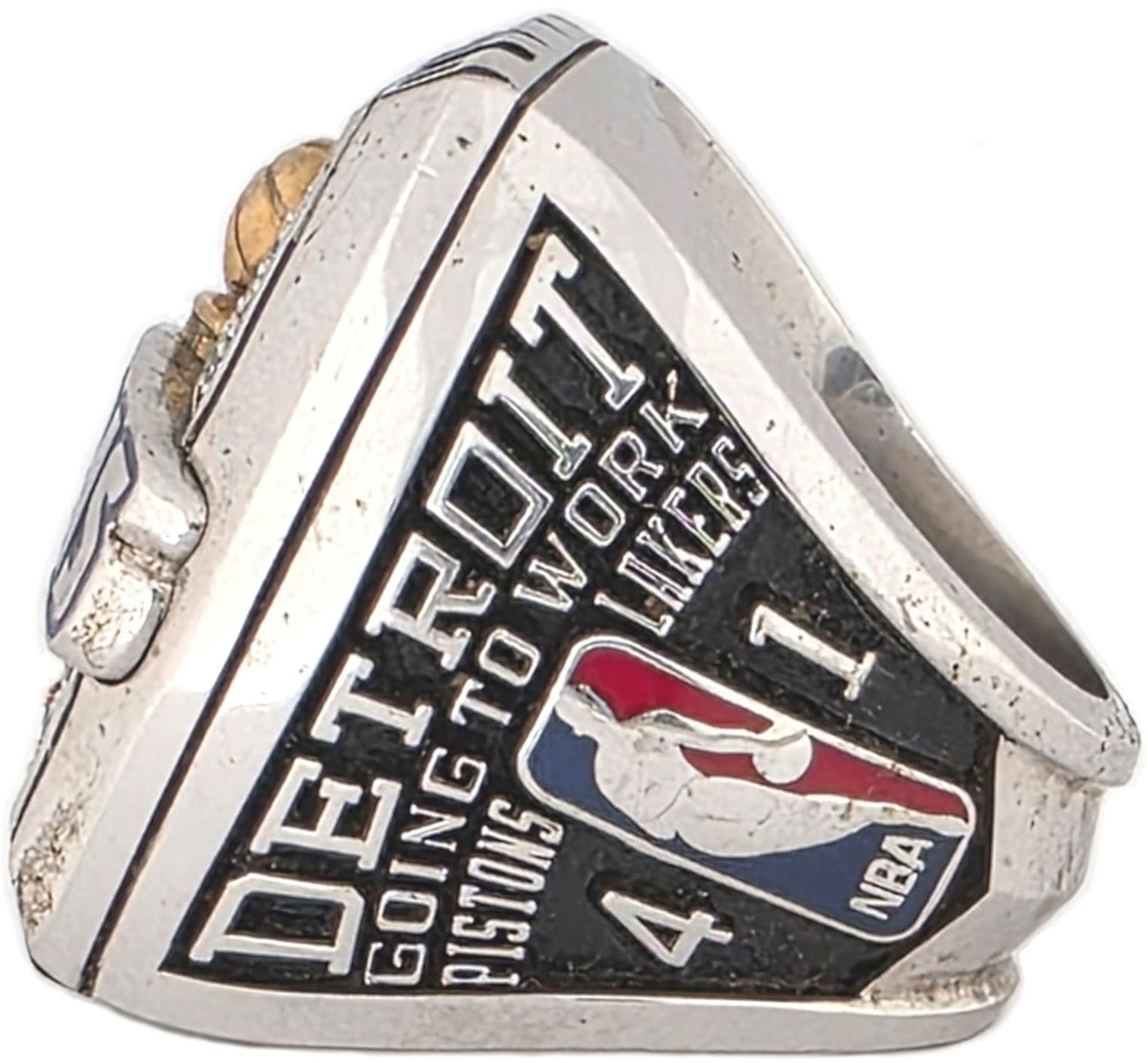 2004 Detroit Pistons NBA Championship Ring (Staff) Gold & Silver Pawn Shop