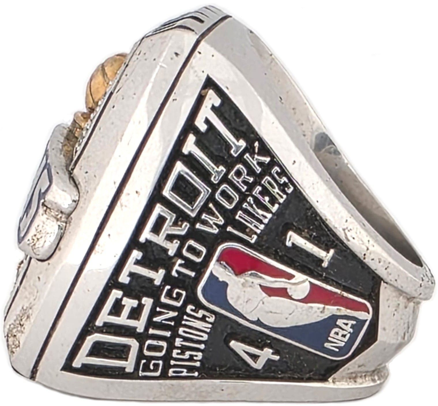 2004 Detroit Pistons NBA Championship Ring (Staff) Gold & Silver Pawn Shop