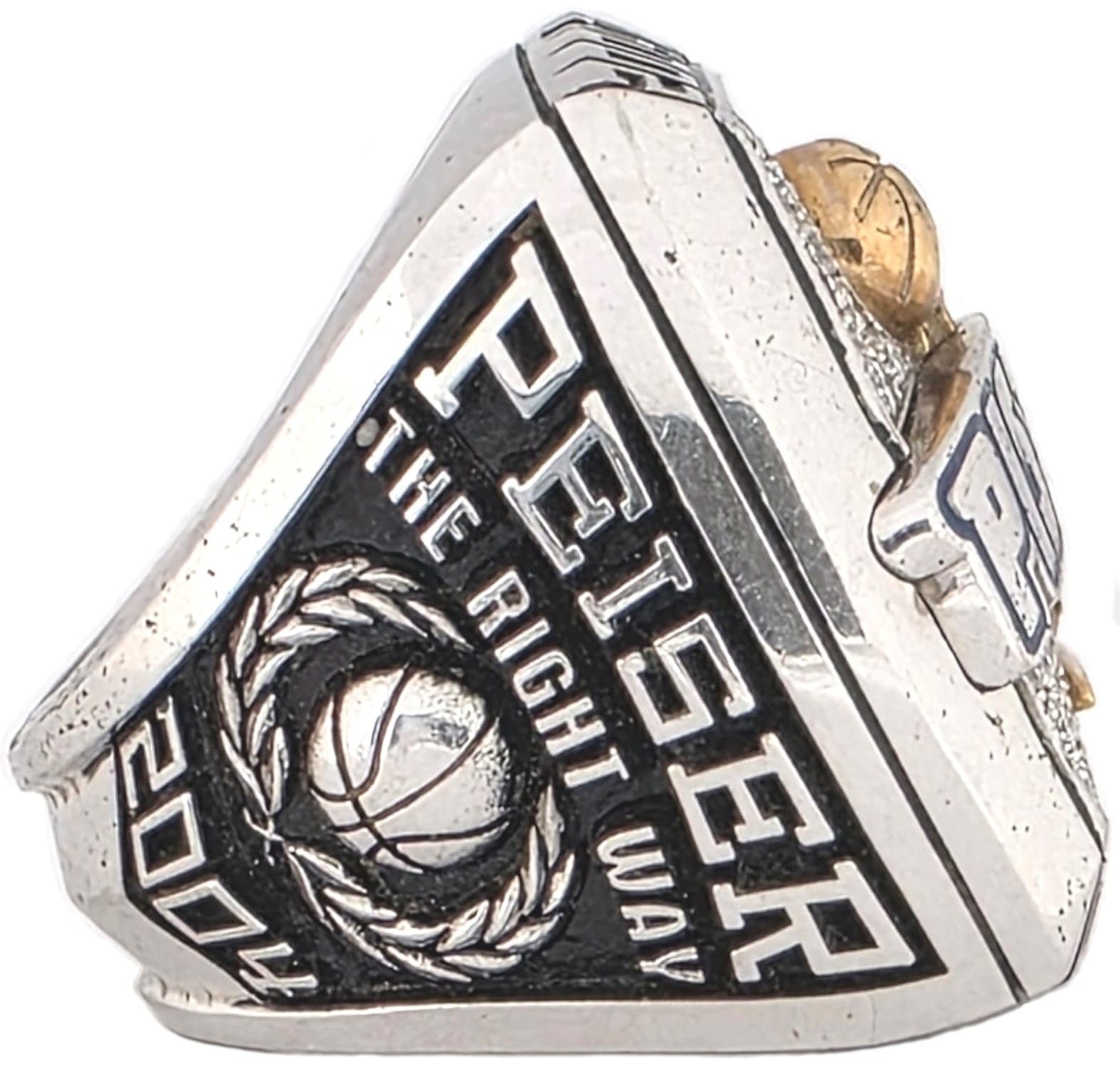2004 Detroit Pistons NBA Championship Ring (Staff) – Gold & Silver