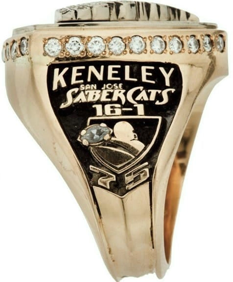 2002 San Jose SaberCats AFL Championship Ring Gold & Silver Pawn Shop