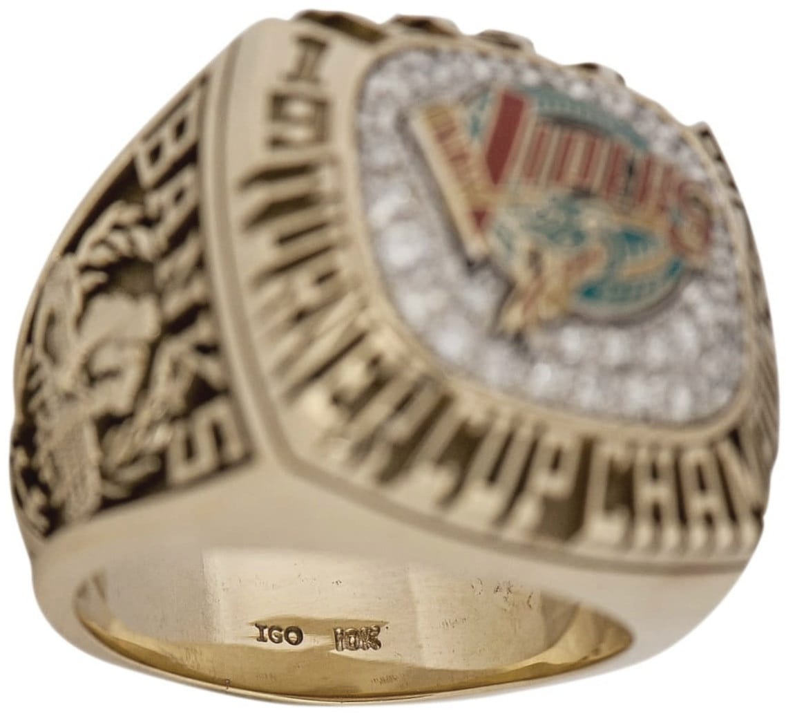 1997 Detroit Vipers IHL Championship Ring Gold & Silver Pawn Shop
