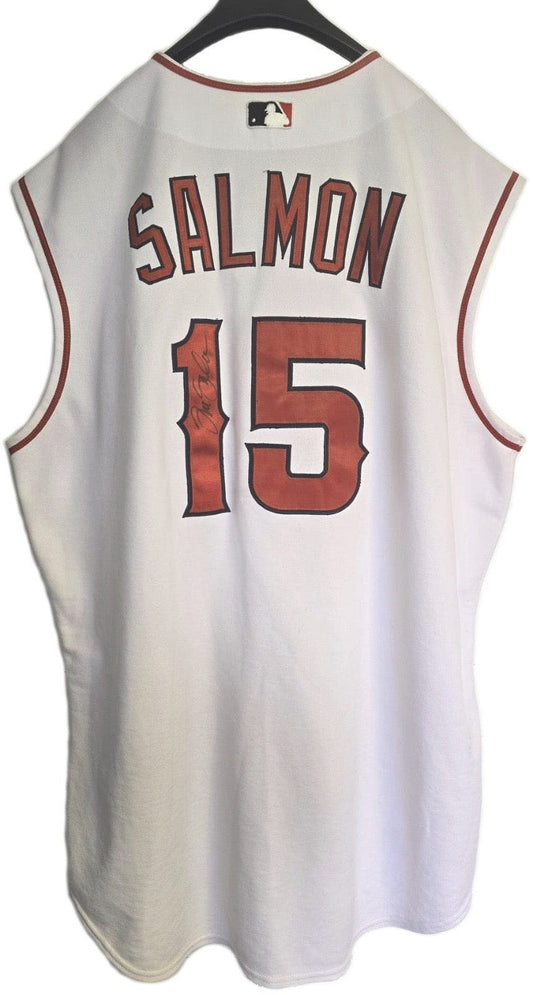 Tim Salmon Signed Game Worn 2004 Anaheim Angels Jersey Gold & Silver Pawn Shop