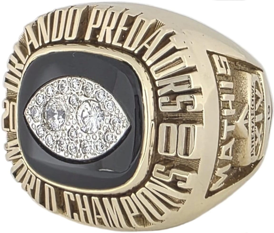 2000 Orlando Predators Arena Football Championship Ring