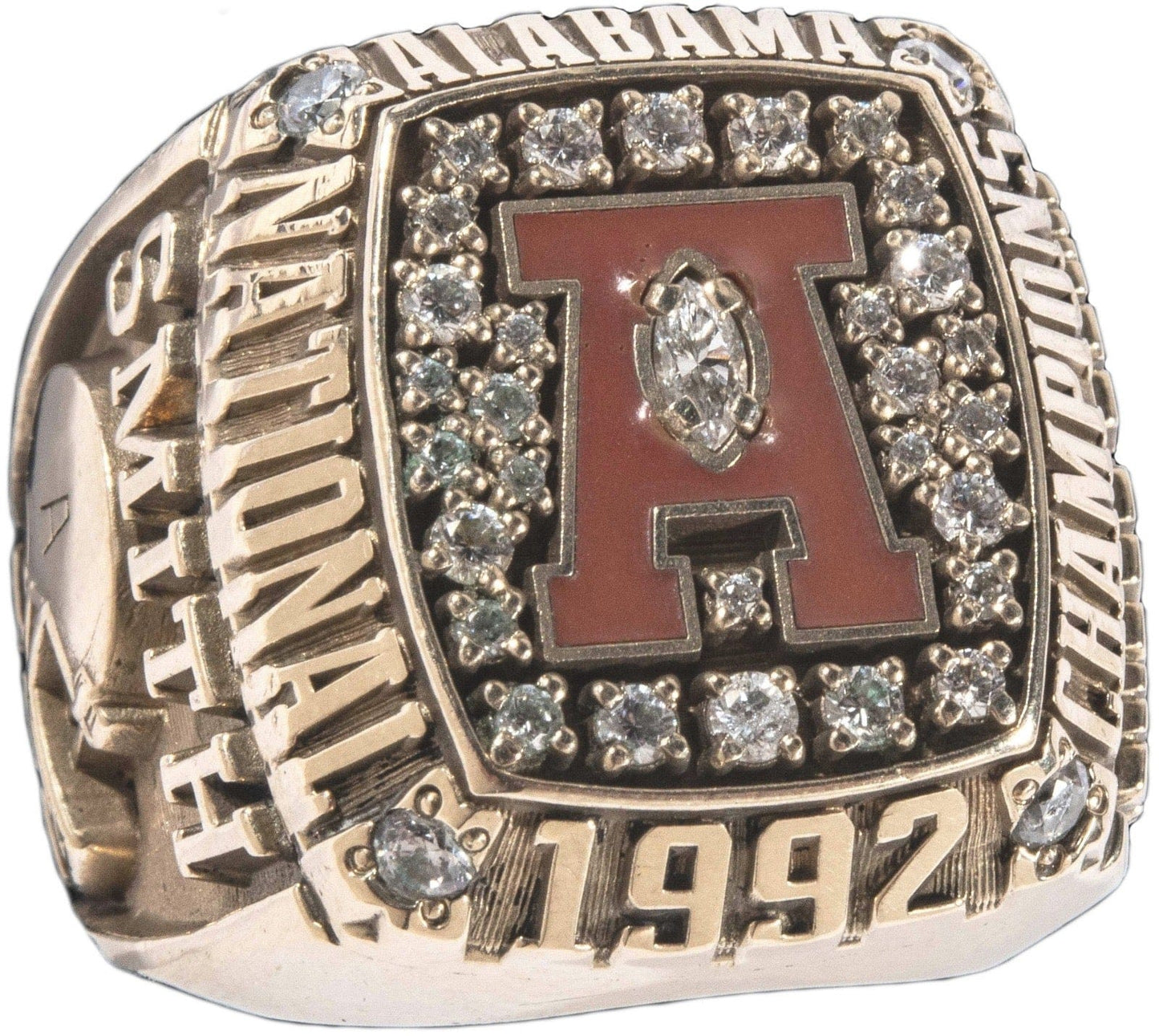 1992 University of Alabama NCAA Football Championship Ring Gold & Silver Pawn Shop