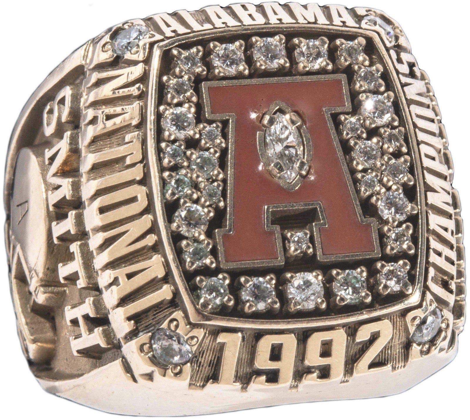 1992 University of Alabama NCAA Football Championship Ring Gold & Silver Pawn Shop