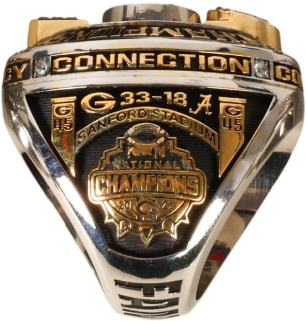 2021 University of Georgia NCAA Championship Ring Gold & Silver Pawn Shop