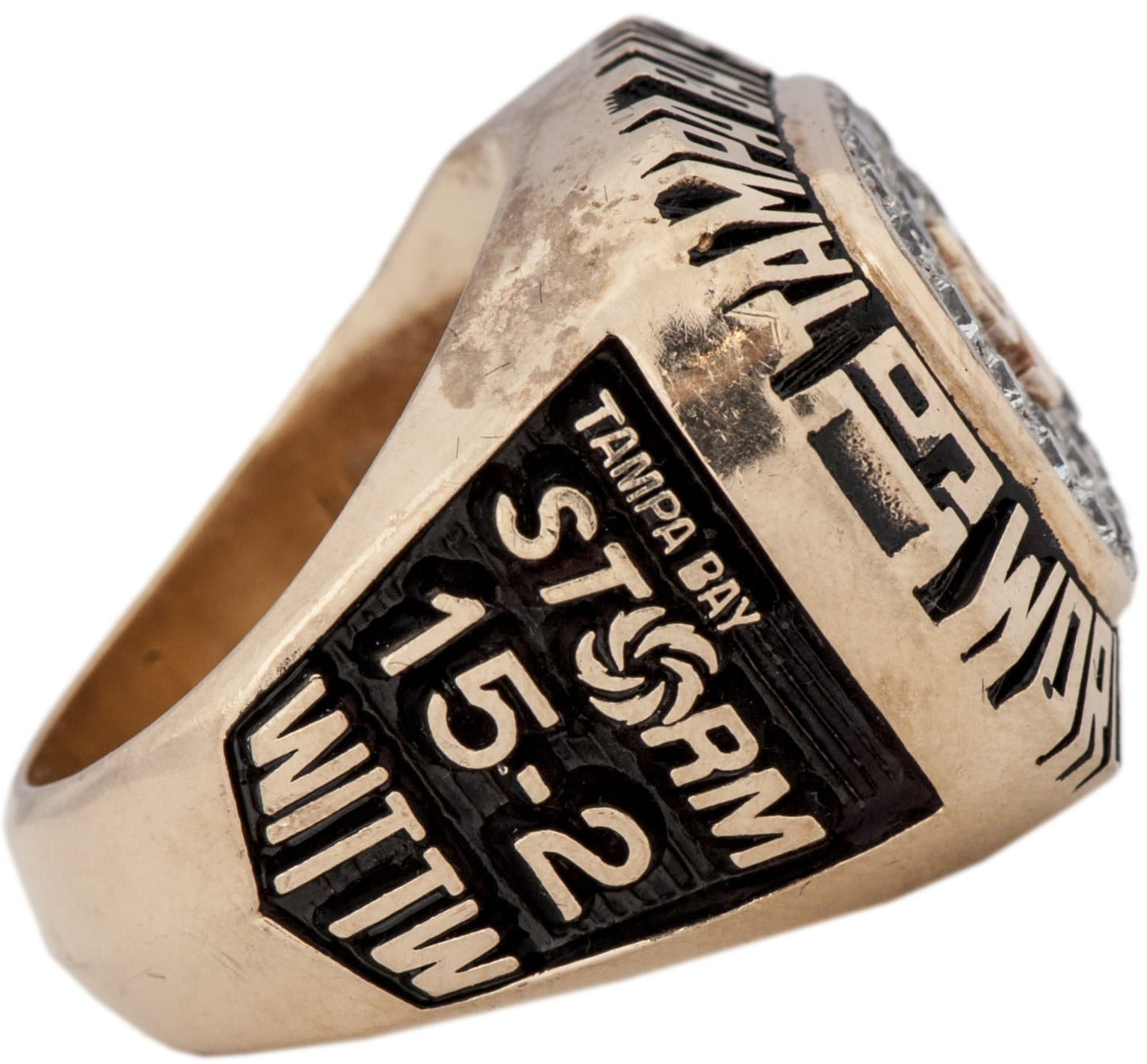 1996 Tampa Bay Storm Arena Football Championship Ring Gold & Silver Pawn Shop