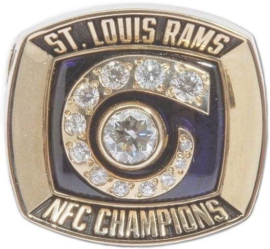 2001 St. Louis Rams NFC Championship Ring Gold & Silver Pawn Shop