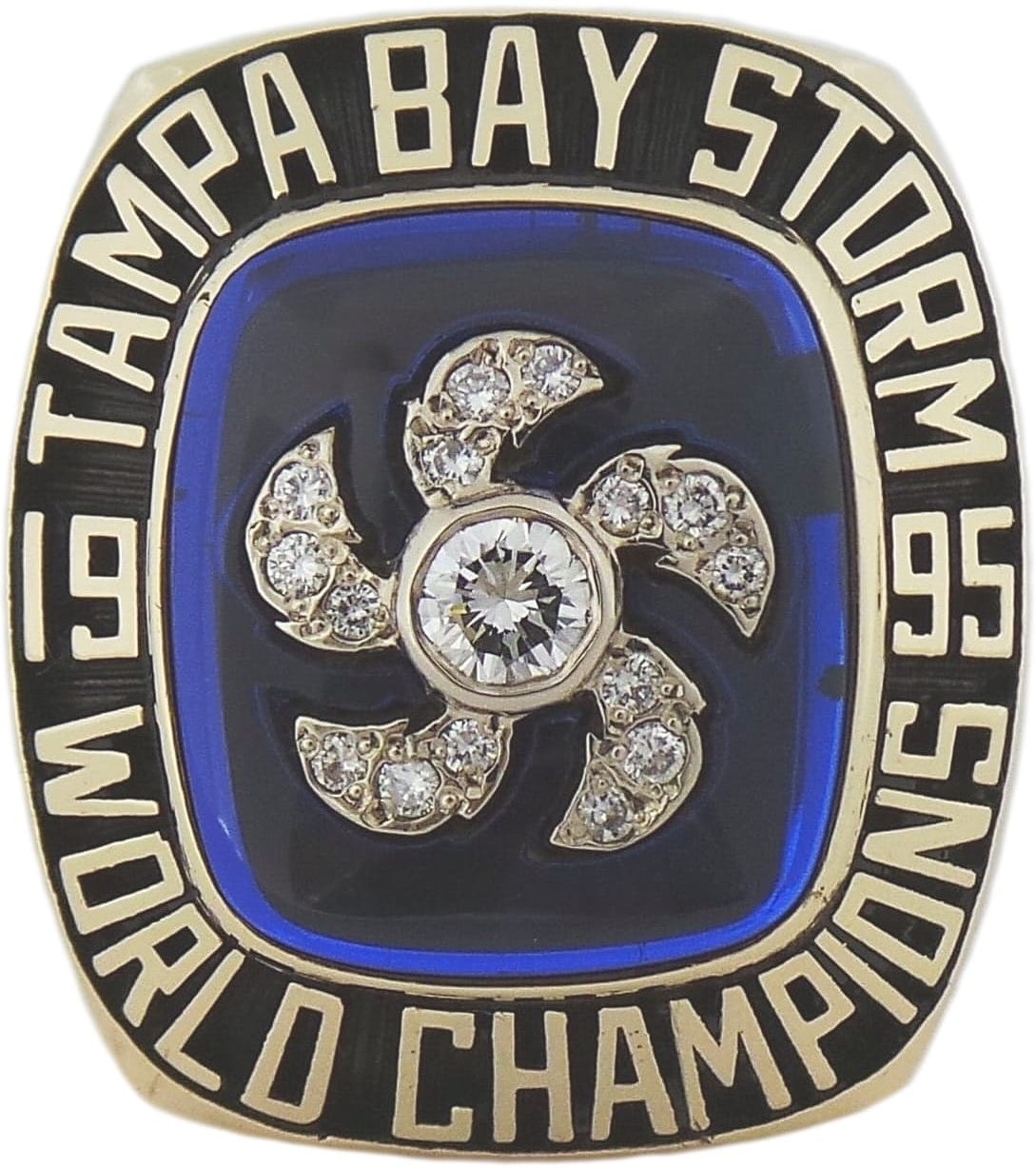 1995 Tampa Bay Storm Arena Football Championship Ring Gold & Silver Pawn Shop