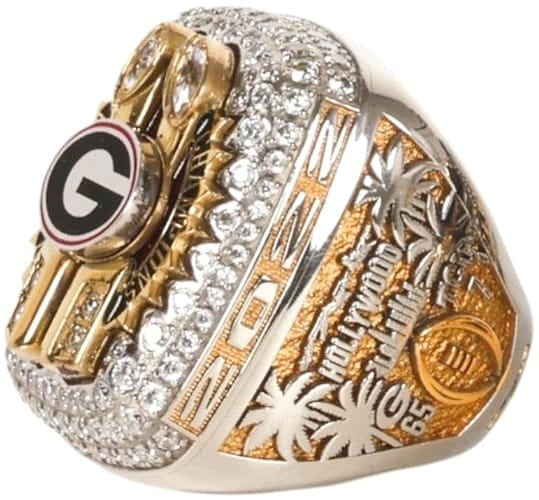 2022 University of Georgia NCAA Championship Ring Set Gold & Silver Pawn Shop