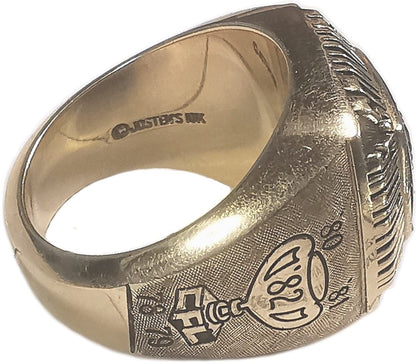 1982 Edmonton Eskimos Grey Cup Ring shank and interior band