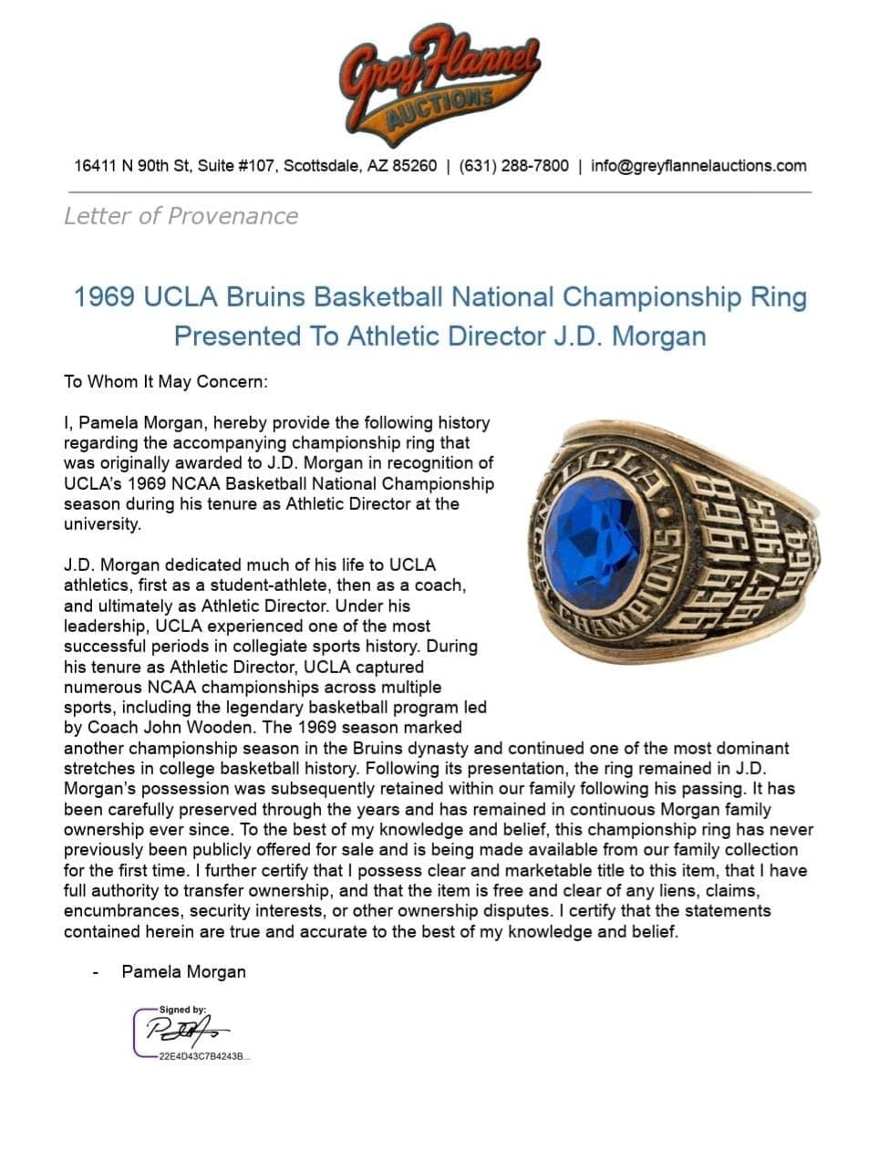 1969 UCLA Basketball National Championship Ring Gold & Silver Pawn Shop