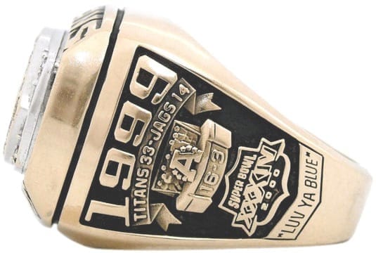 1999 Tennessee Titans AFC Championship Ring Gold & Silver Pawn Shop