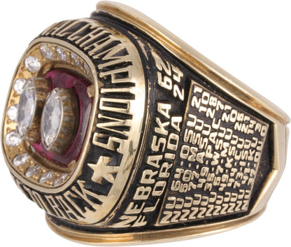 1995 University of Nebraska NCAA Championship Ring Gold & Silver Pawn Shop