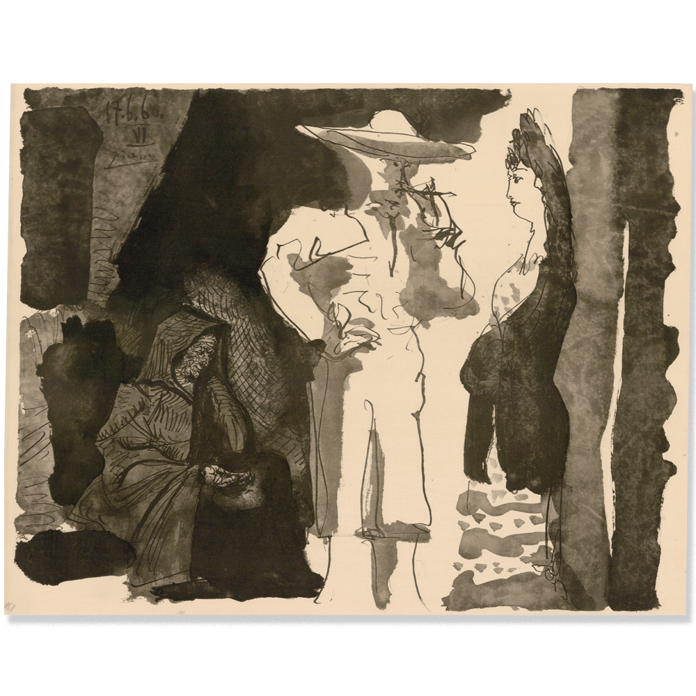 Pablo Picasso: Picador et Femme, from Toros, 1960