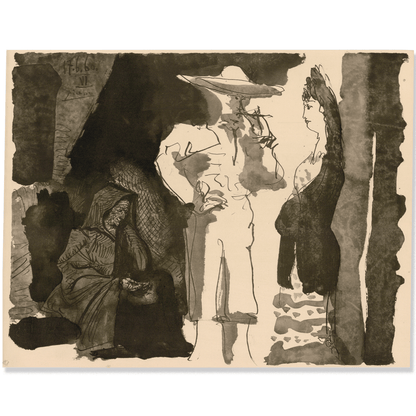 Pablo Picasso: Picador et Femme, from Toros, 1960