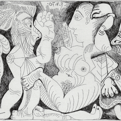 Pablo Picasso: Vieil Homme et Femme.., Plate No. 27, Series 156 Art Gold & Silver Pawn Shop