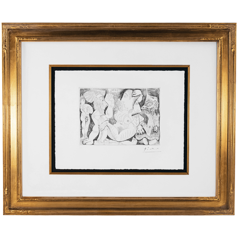Pablo Picasso: Vieil Homme et Femme.., Plate No. 27, Series 156 Art Gold & Silver Pawn Shop
