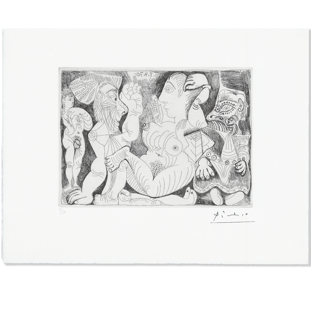 Pablo Picasso: Vieil Homme et Femme.., Plate No. 27, Series 156 Art Gold & Silver Pawn Shop