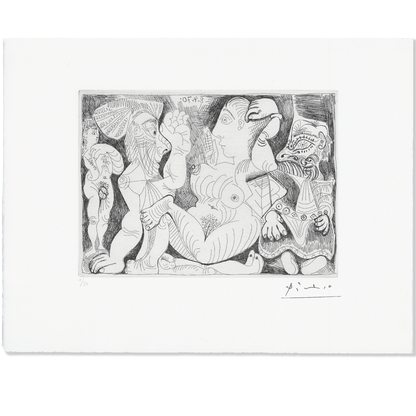 Pablo Picasso: Vieil Homme et Femme.., Plate No. 27, Series 156 Art Gold & Silver Pawn Shop