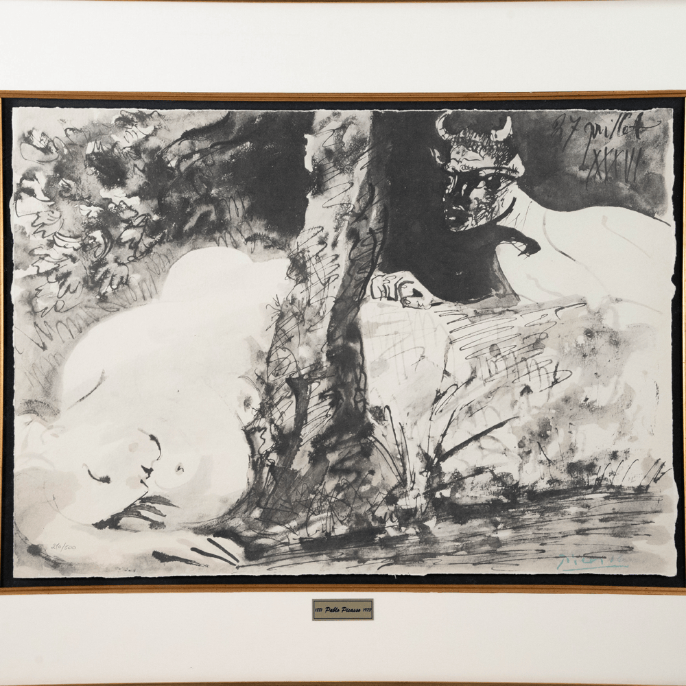 Pablo Picasso: Faune et Femme Nue, La Flûte Double Art G S Pawn