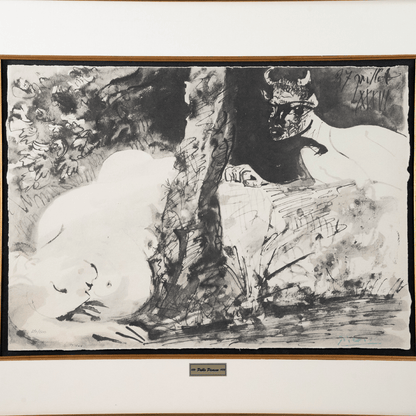 Pablo Picasso: Faune et Femme Nue, La Flûte Double Art G S Pawn