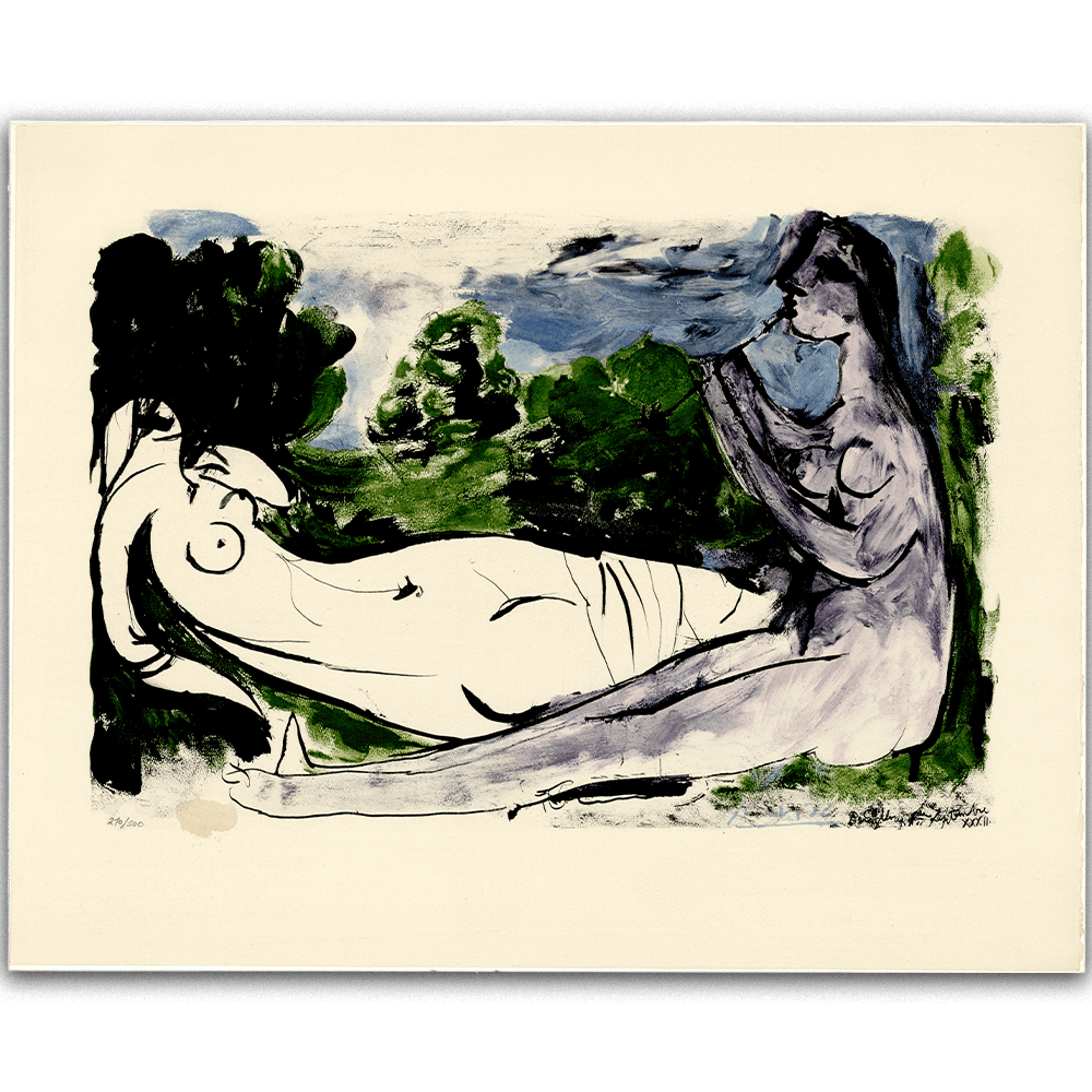Pablo Picasso: Femme Nue Couché et Joueur de Flûte, La Flûte Double