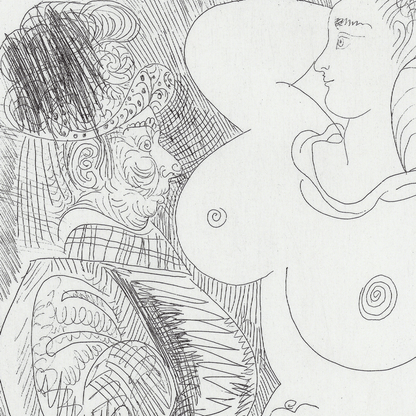 Pablo Picasso: Grande Femme & Petit Homme Ventru, Plate No. 37, Series 156 Art Gold & Silver Pawn Shop