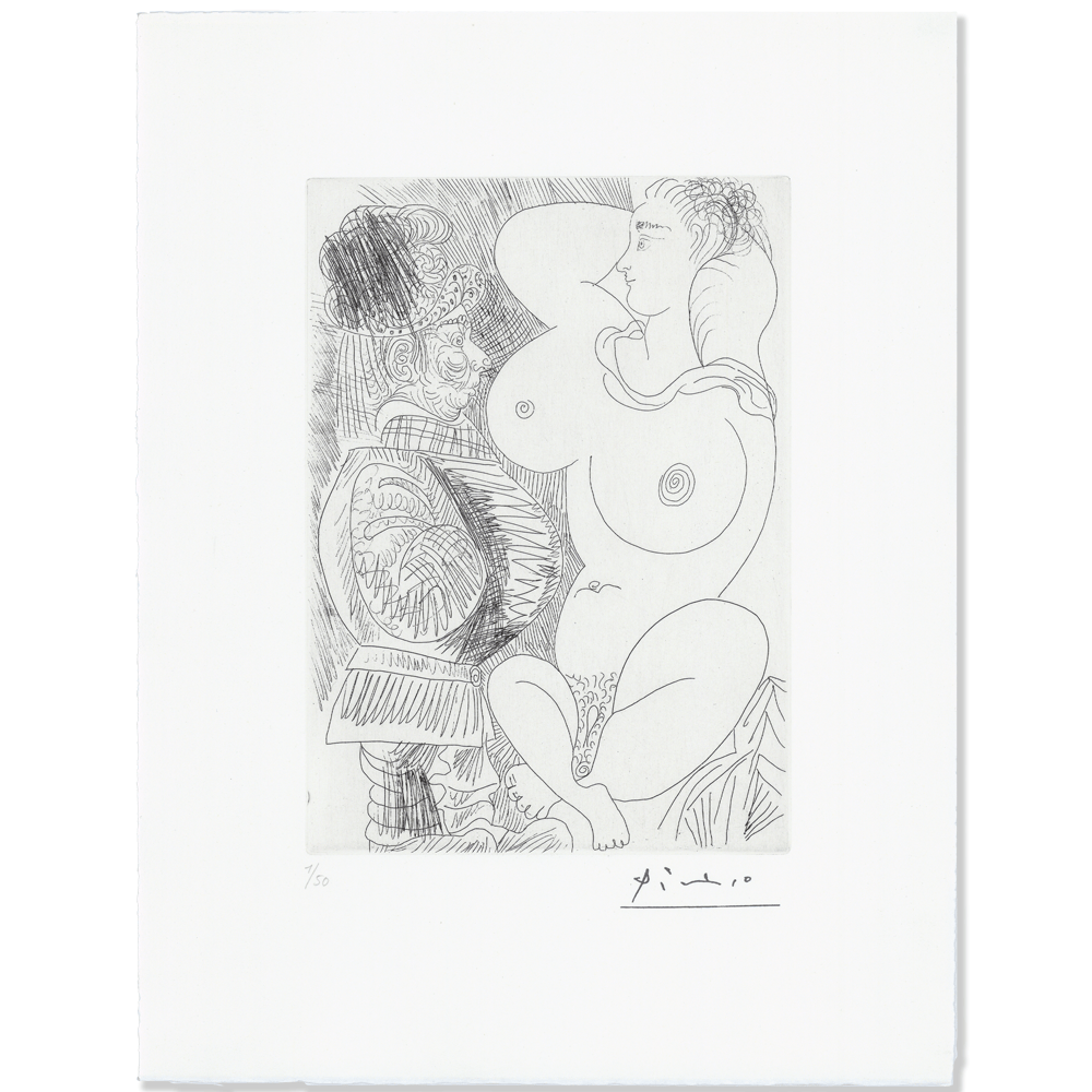 Pablo Picasso: Grande Femme & Petit Homme Ventru, Plate No. 37, Series 156 Art Gold & Silver Pawn Shop