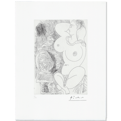 Pablo Picasso: Grande Femme & Petit Homme Ventru, Plate No. 37, Series 156 Art Gold & Silver Pawn Shop