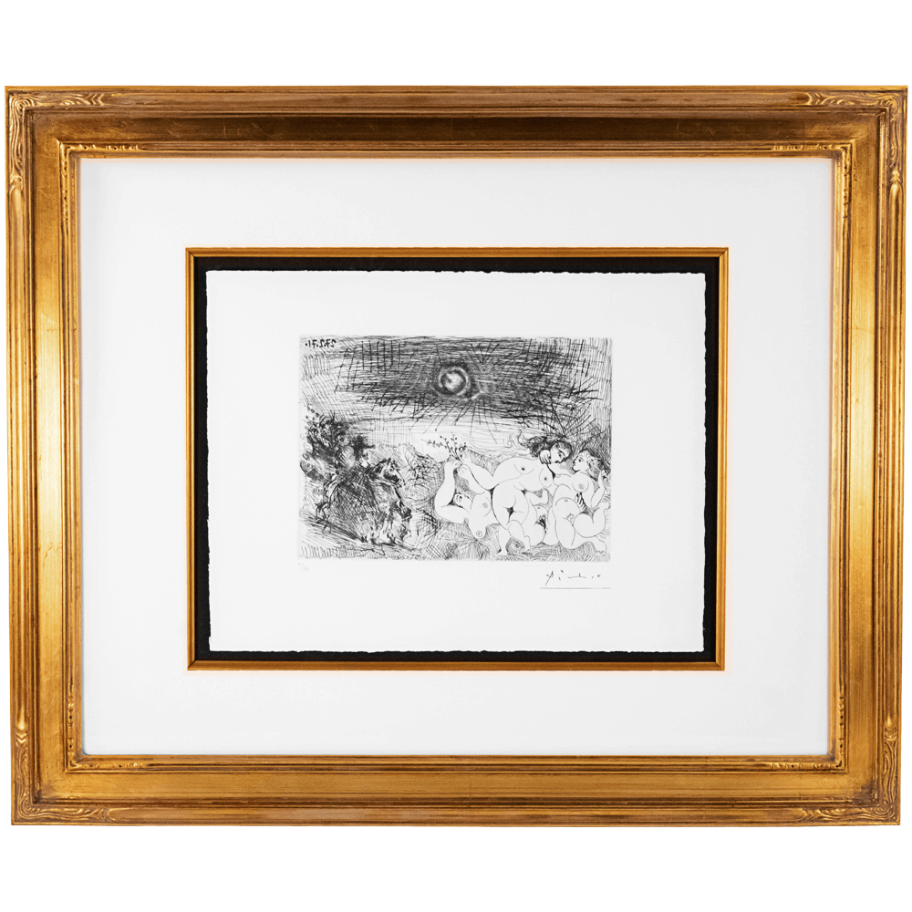 Pablo Picasso: Cavalier Surprenant des Femmes.., Plate No. 59, Series 156 Art Gold & Silver Pawn Shop