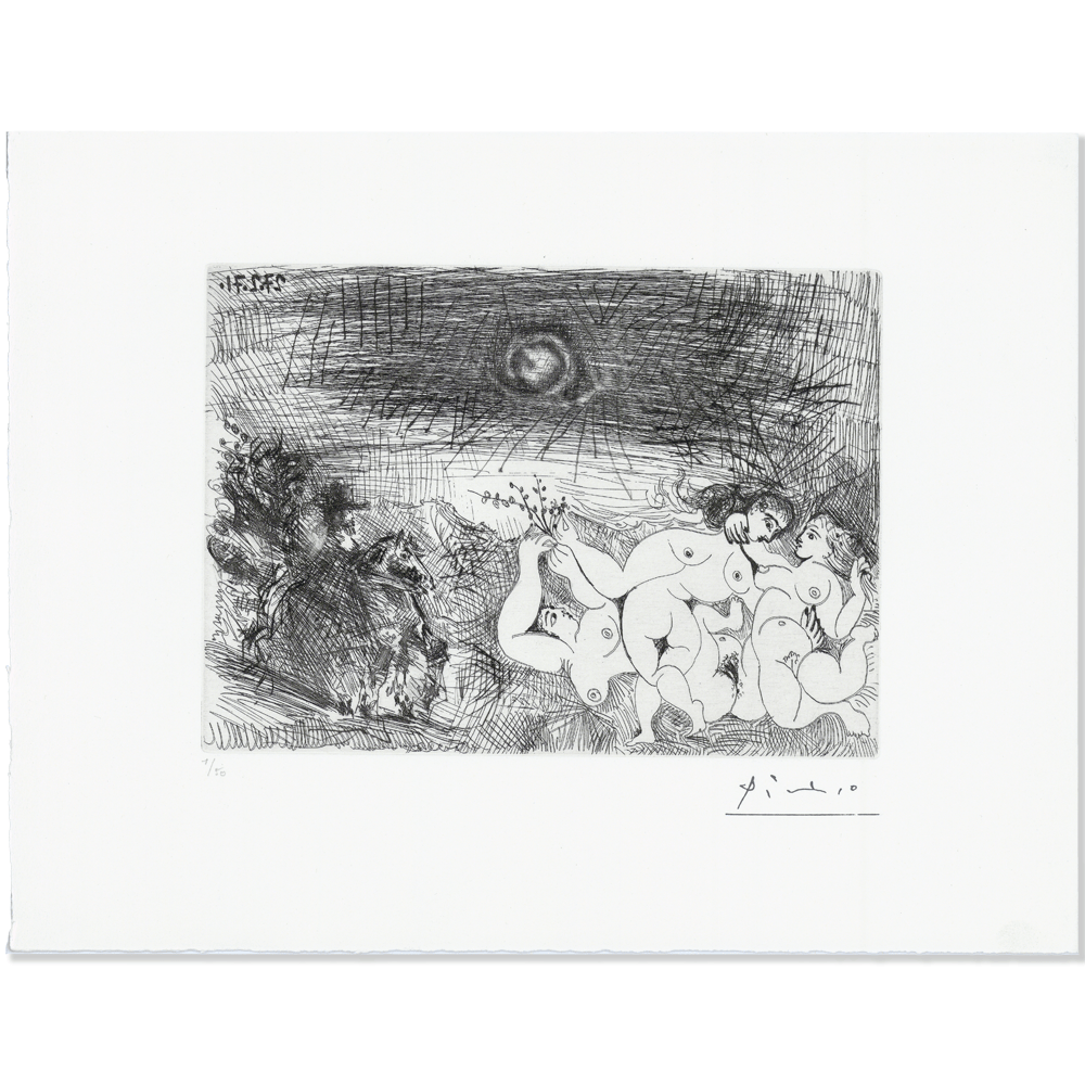 Pablo Picasso: Cavalier Surprenant des Femmes.., Plate No. 59, Series 156 Art Gold & Silver Pawn Shop
