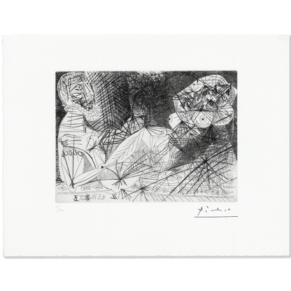 Pablo Picasso: Sceène de Ménage, Plate No. 64, Series 156 Art Gold & Silver Pawn Shop