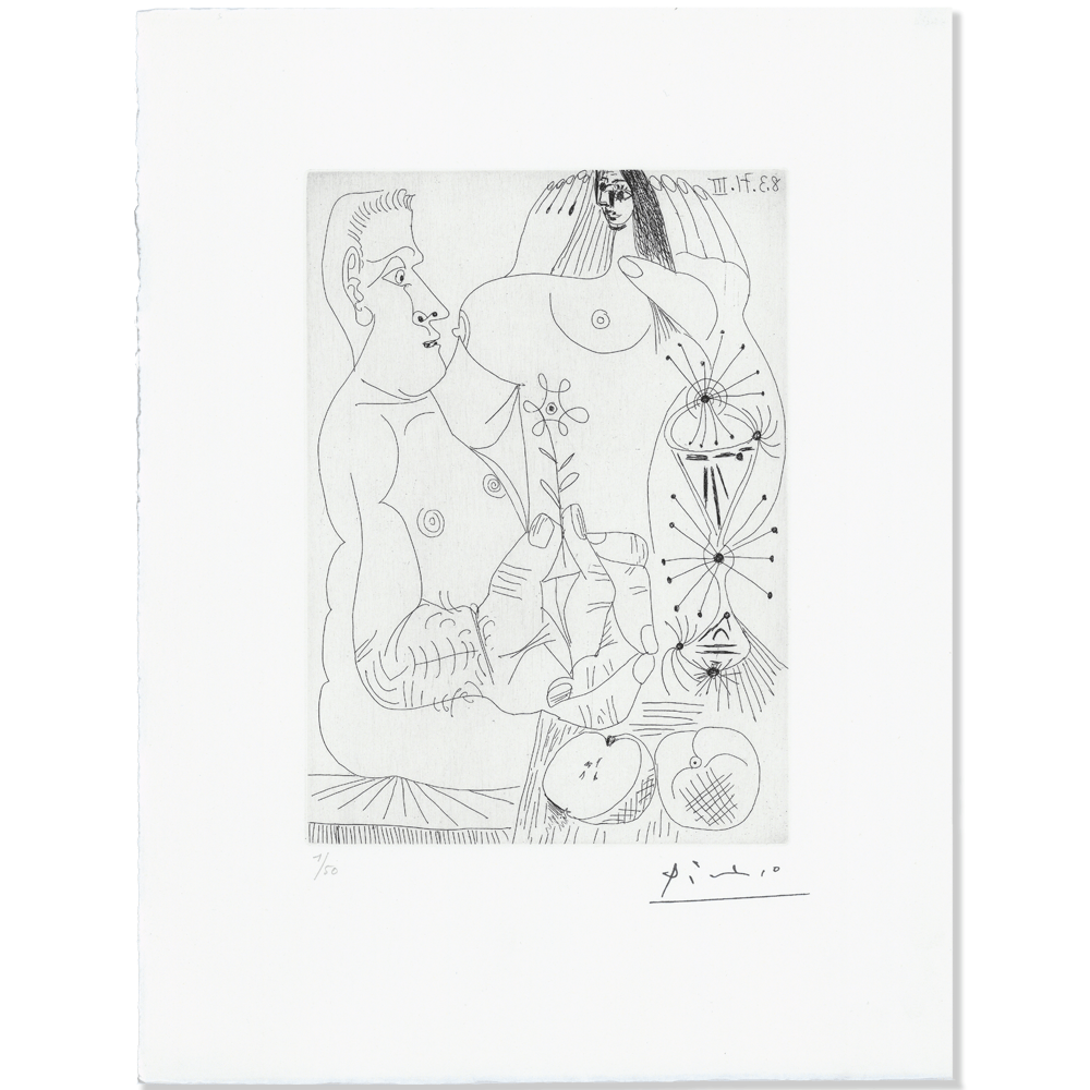 Pablo Picasso: Couple avec des Pommes, Plate No. 71, Series 156 Art Gold & Silver Pawn Shop