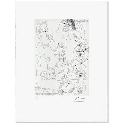 Pablo Picasso: Couple avec des Pommes, Plate No. 71, Series 156 Art Gold & Silver Pawn Shop