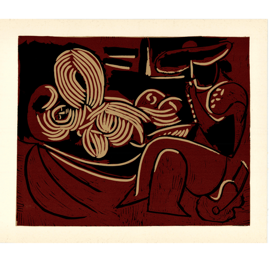 Pablo Picasso; Mujer Recostada Y Picador Con Guitarra Art G S Pawn