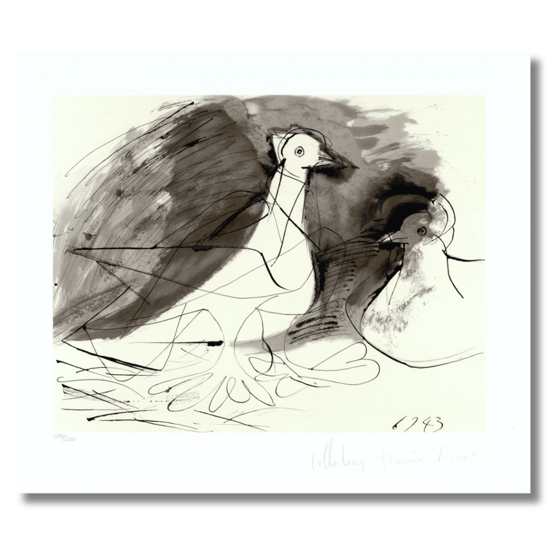 Pablo Picasso: Pigeons, Marina Picasso Estate Collection Art G S Pawn