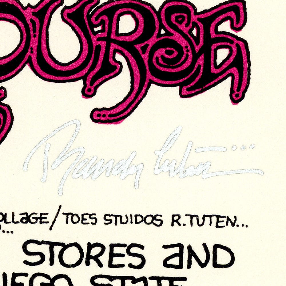 Pink Floyd: San Diego Community Concourse 1971, Original Hand Signed Poster Art Gold & Silver Pawn Shop