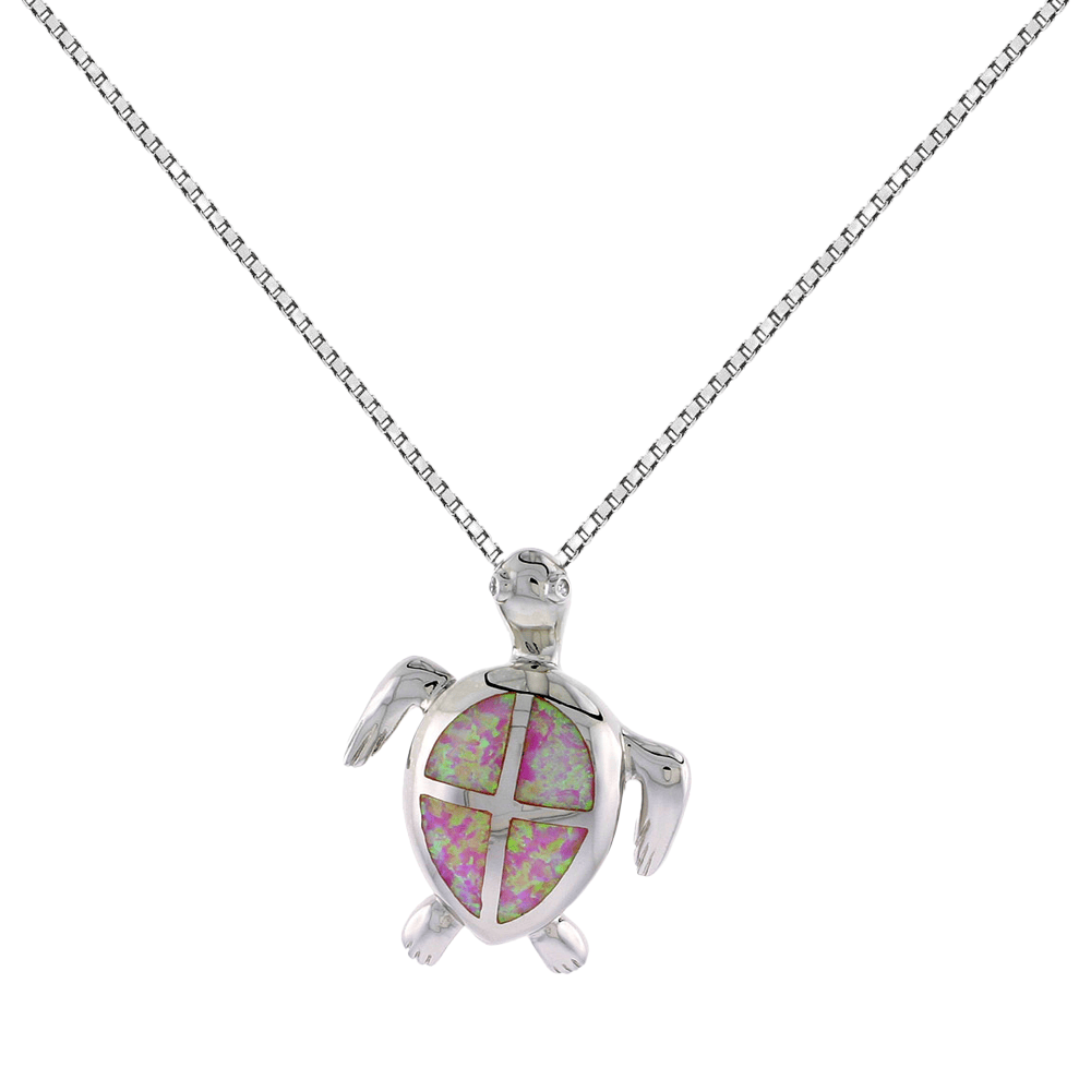 Sterling Silver Mosaic Opal Pink Hawaiian Sea Turtle Pendant
Gold & Silver Pawn Shop