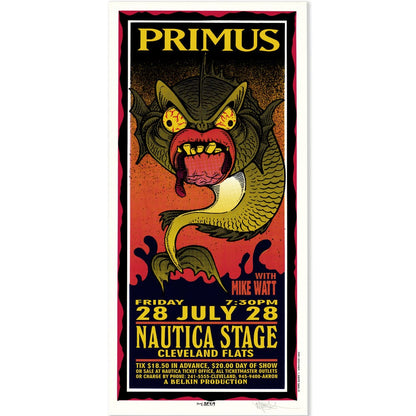 Primus: Clam Blow Tour, 1995, Cleveland Flats OH, Original Hand Signed Poster Art Gold & Silver Pawn Shop