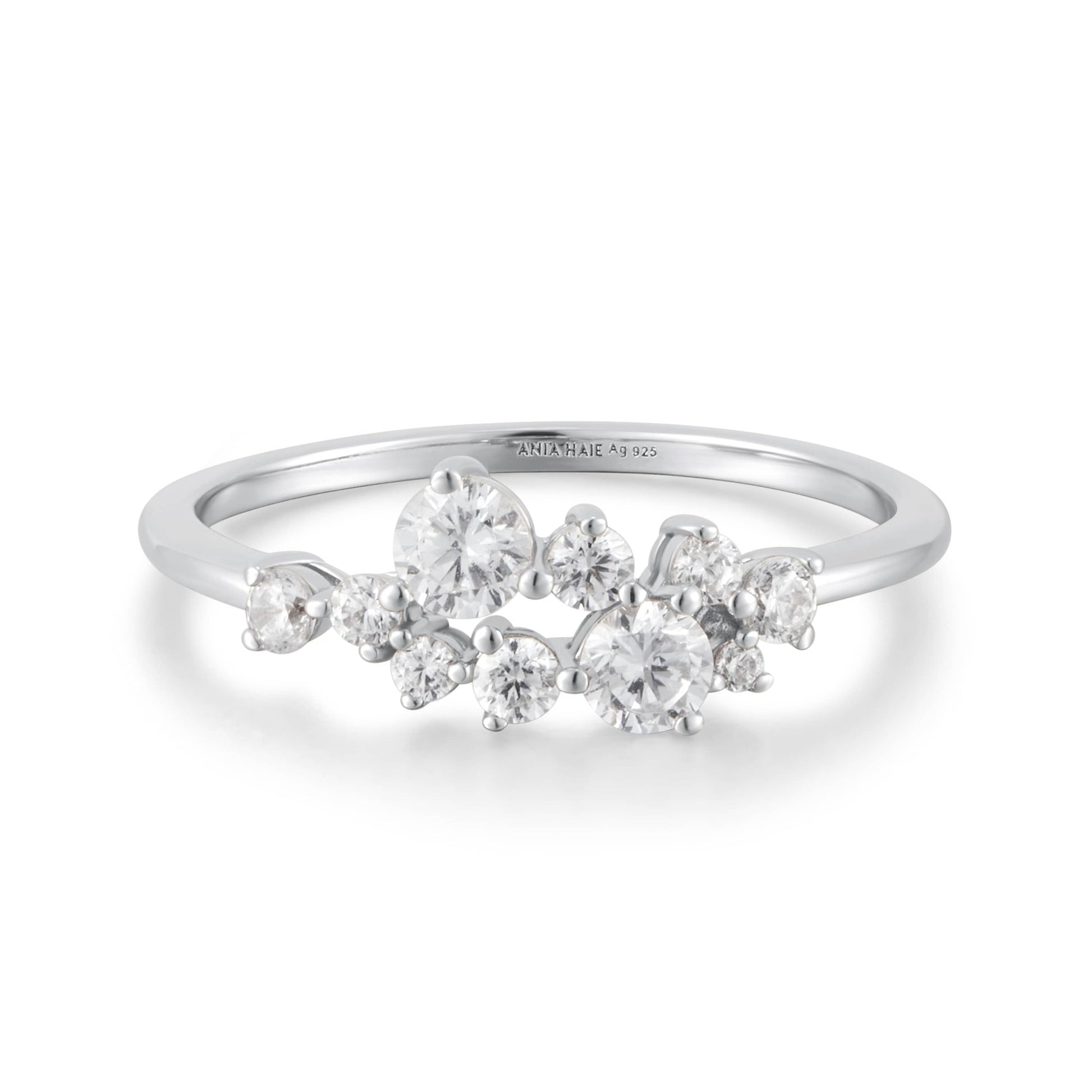 Silver Flower Cluster Pave Ring Gold & Silver Pawn Shop