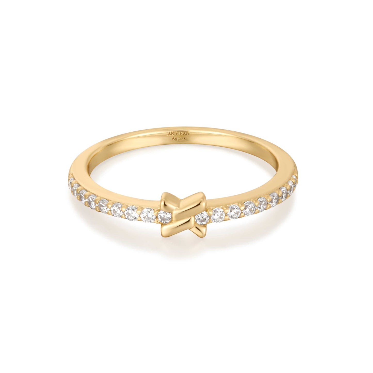 Ania Haie "Cross" Cubic Zirconia Ring Gold & Silver Pawn Shop Gold-plated