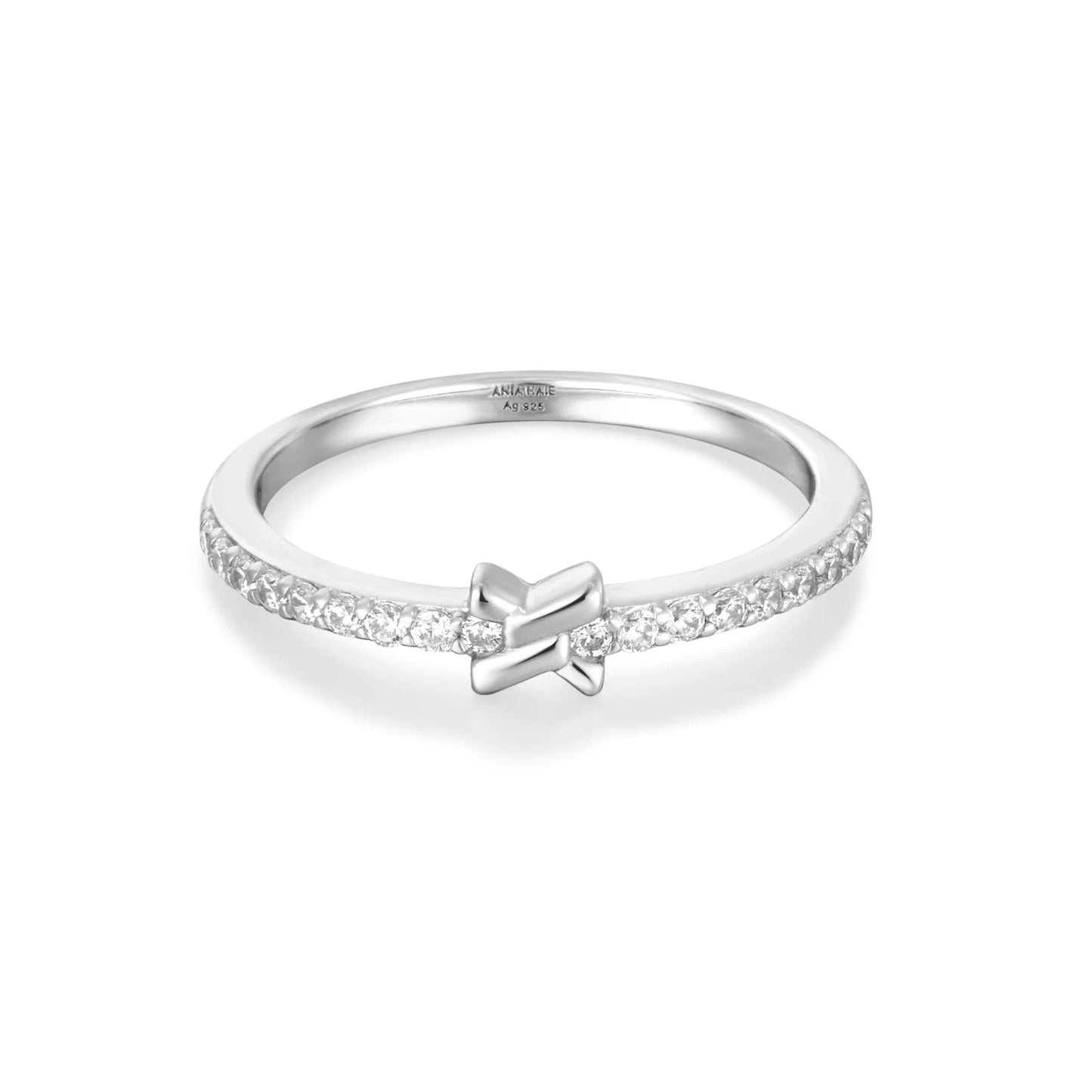 Ania Haie "Cross" Cubic Zirconia Ring Gold & Silver Pawn Shop Sterling silver